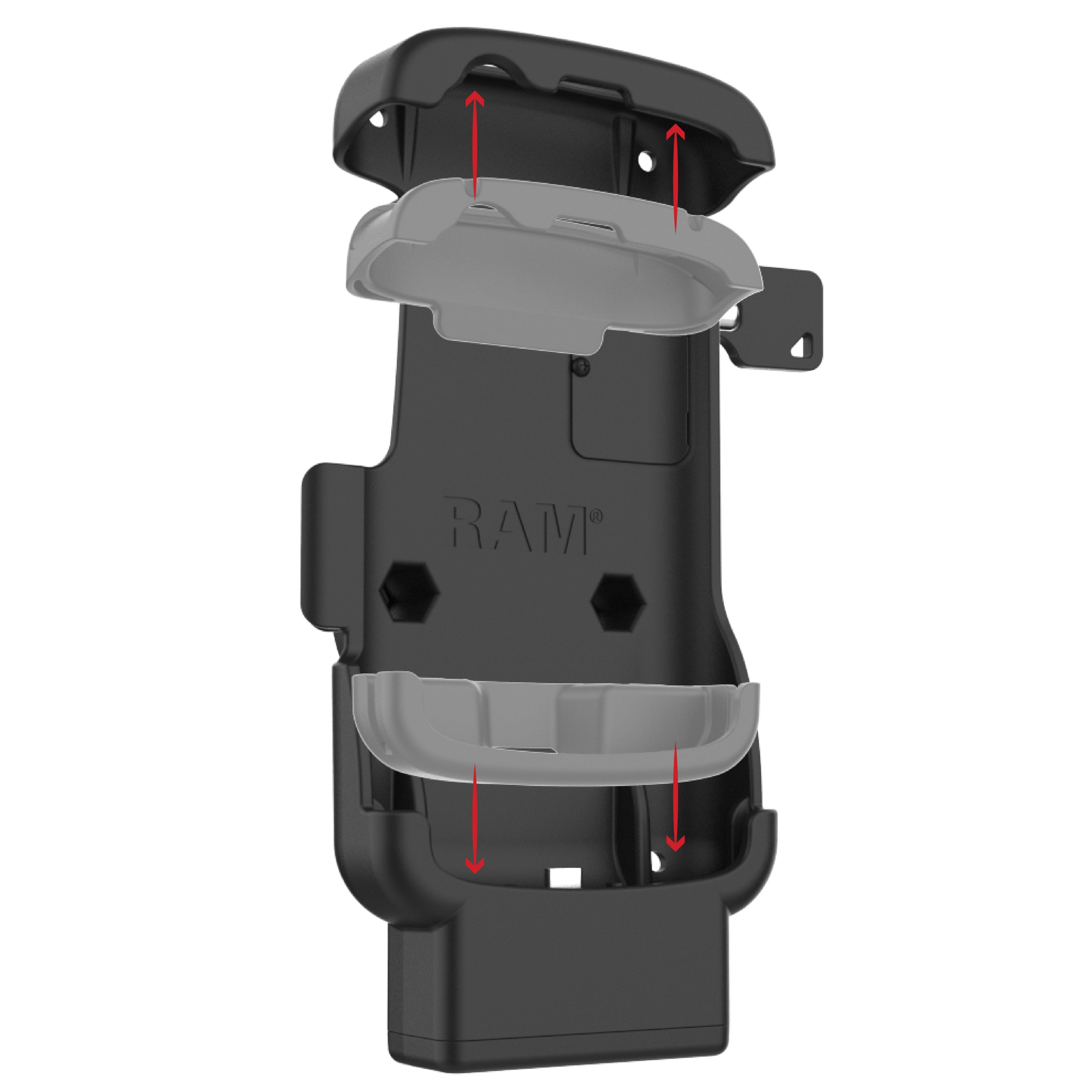 RAM-HOL-ZE24L-C-1U:RAM-HOL-ZE24L-C-1U_1:RAM® Locking Form-Fit USB-C Dock for Zebra TC22 & TC27 without Boot