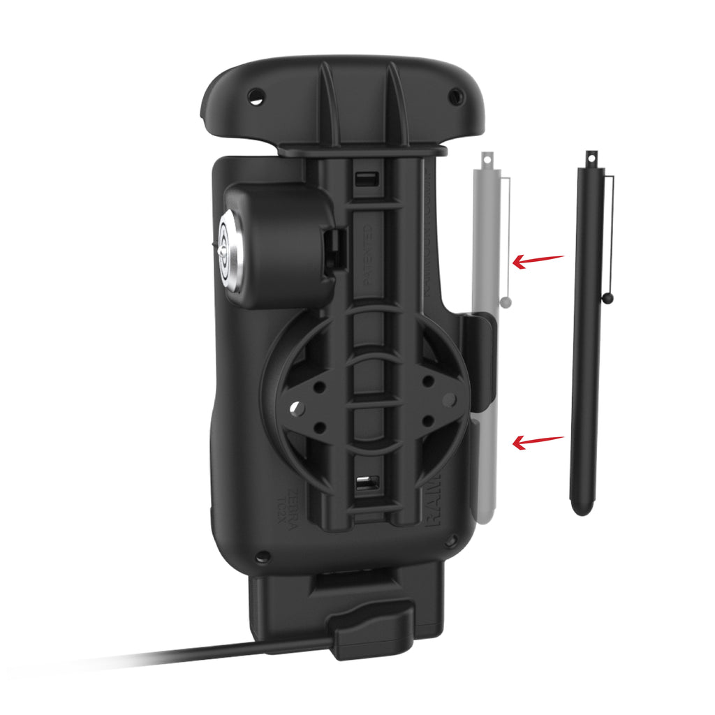 RAM-HOL-ZE24L-CU:RAM-HOL-ZE24L-CU_1:RAM® Locking Form-Fit Powered Dock for Zebra TC22 & TC27 with Boot