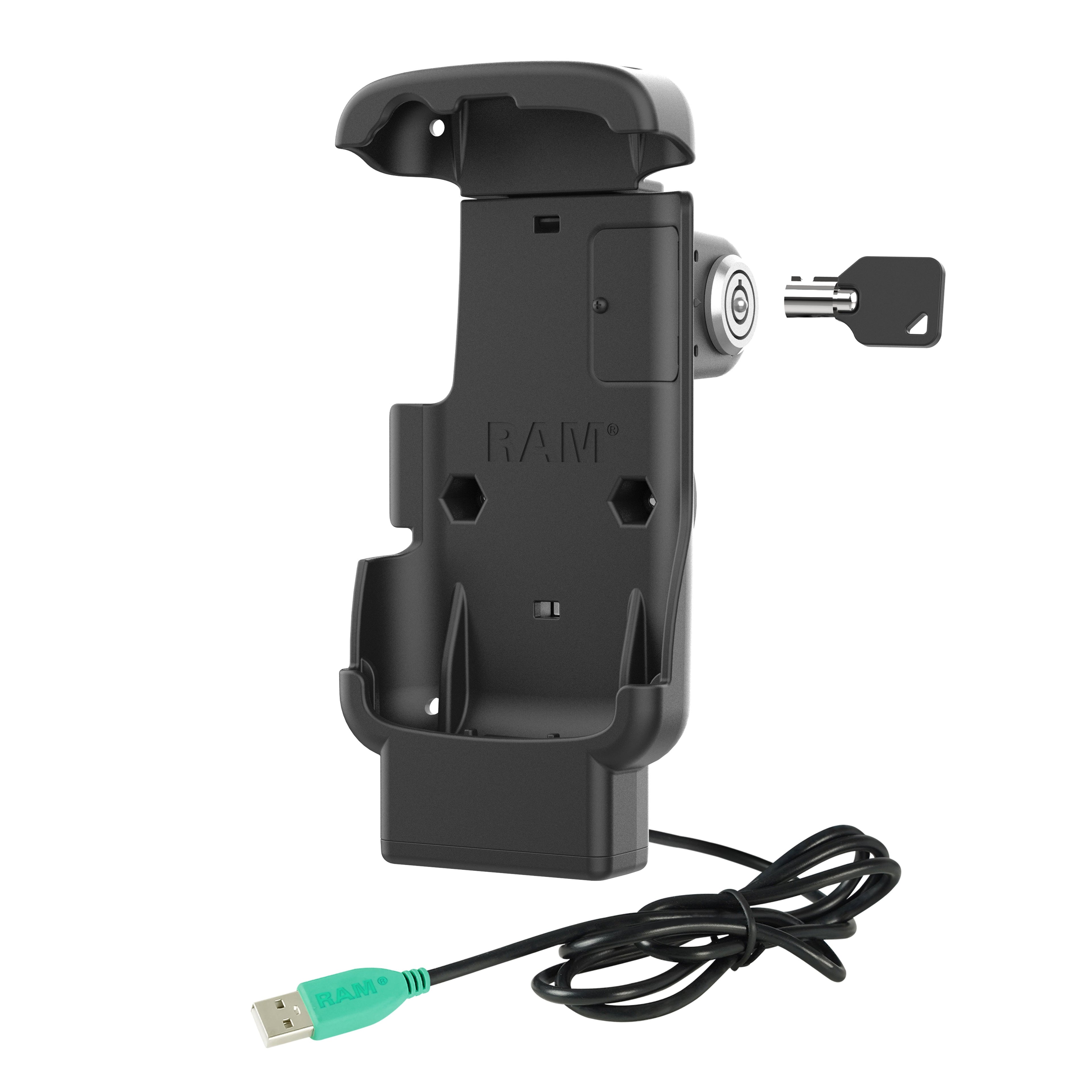 RAM-HOL-ZE24PLU:RAM-HOL-ZE24PLU_1:RAM® Locking Form-Fit Powered Dock for Zebra TC22 & TC27 with Boot