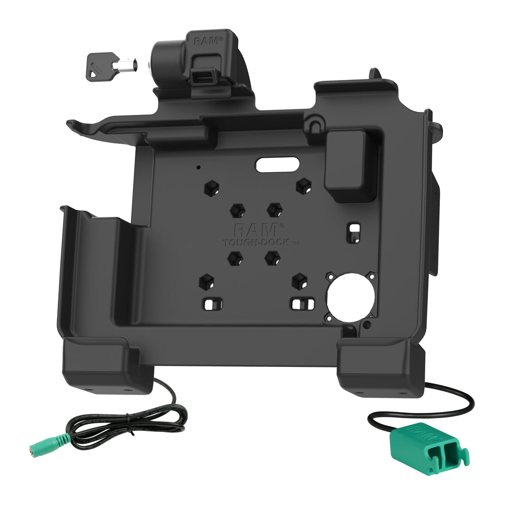 RAM-HOL-ZE25PD2HLU:RAM-HOL-ZE25PD2HLU_1:RAM® Power + Dual USB Locking Dock for Zebra ET6x - Heated Pins