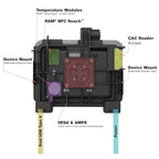 RAM-HOL-ZE25PD2HLU:RAM-HOL-ZE25PD2HLU_1:RAM® Power + Dual USB Locking Dock for Zebra ET6x - Heated Pins