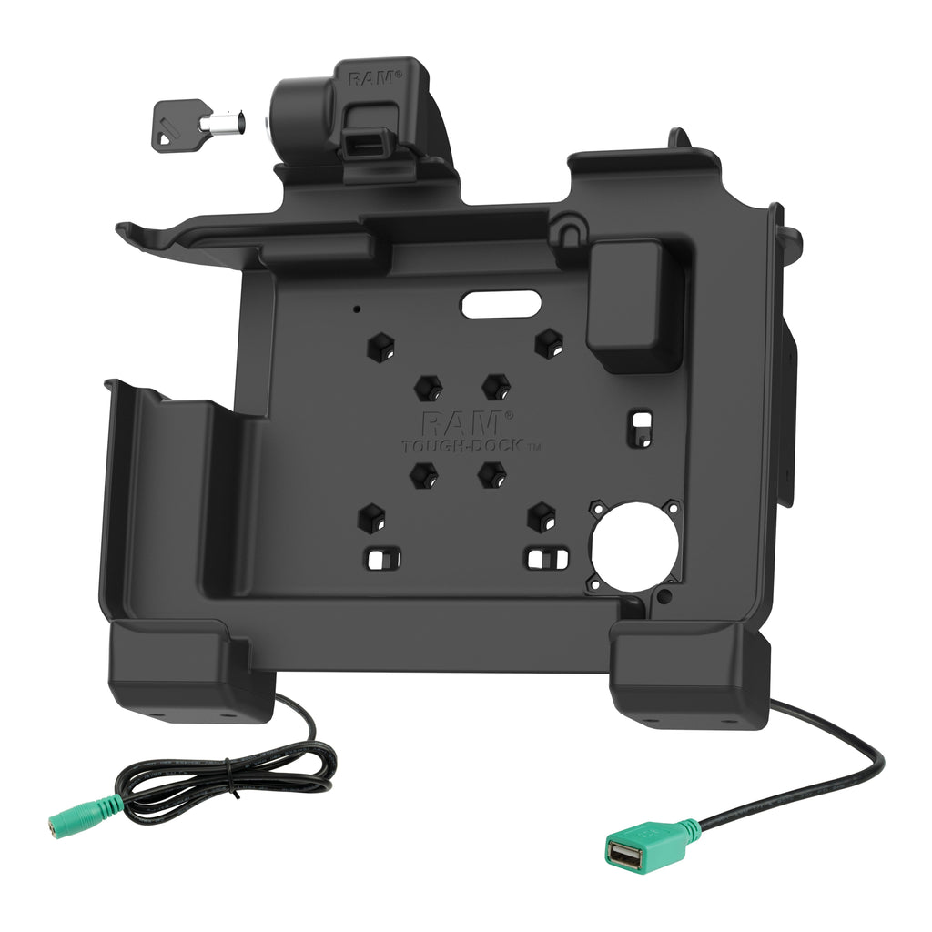 RAM-HOL-ZE25PDHLU:RAM-HOL-ZE25PDHLU_1:RAM® Power + Data Locking Dock for Zebra ET6x - Heated Pins