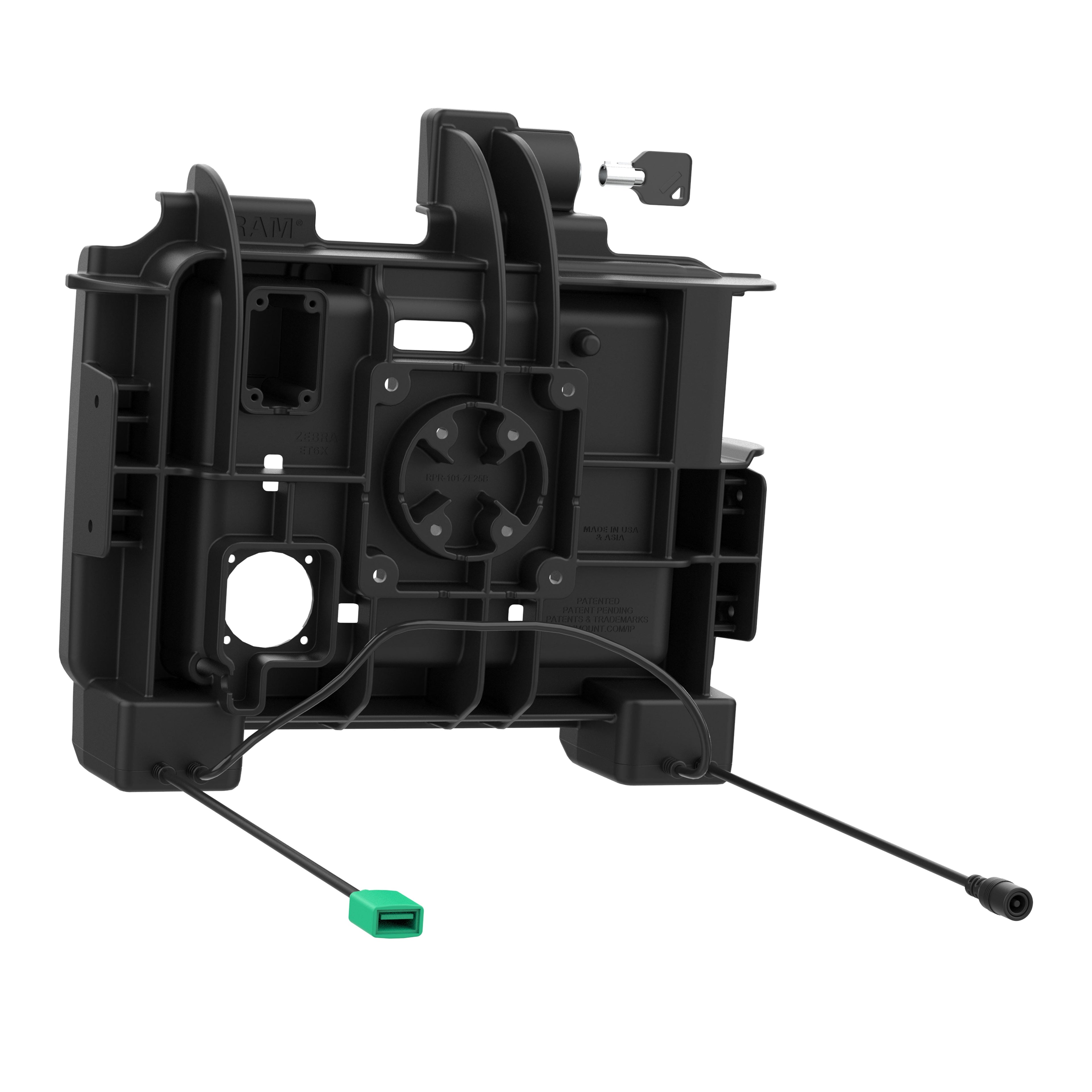 RAM-HOL-ZE25PDLU:RAM-HOL-ZE25PDLU_1:RAM® Power + Data Locking Dock for Zebra ET6x