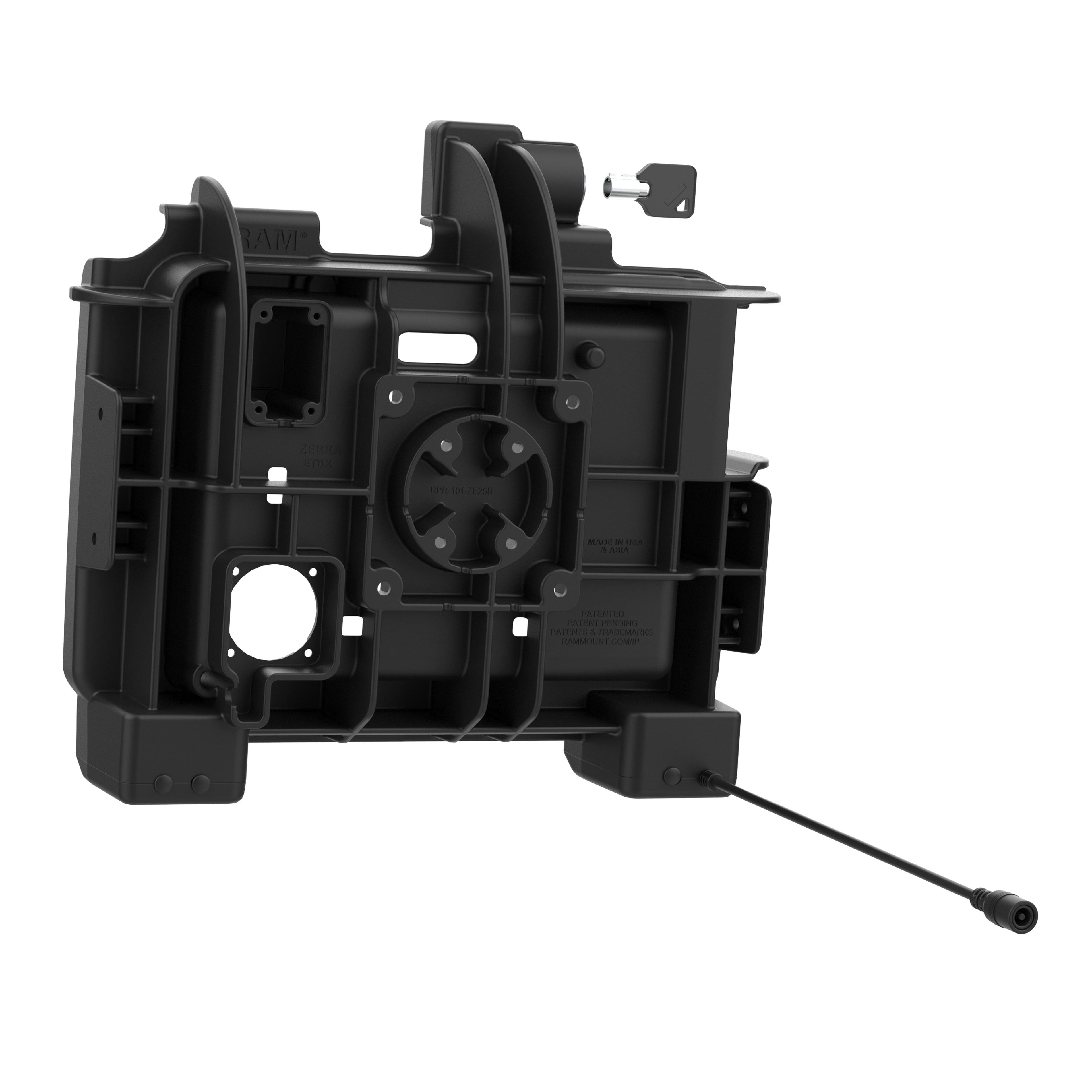 RAM-HOL-ZE25PHLU:RAM-HOL-ZE25PHLU_1:RAM® Powered Locking Dock for Zebra ET6x - Heated Pins