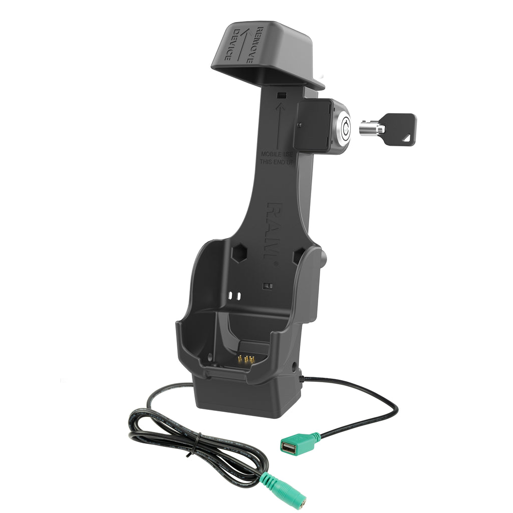 RAM-HOL-ZE26PDLU:RAM-HOL-ZE26PDLU_1:RAM® Locking Powered Dock + Single USB-A for Zebra TC8300