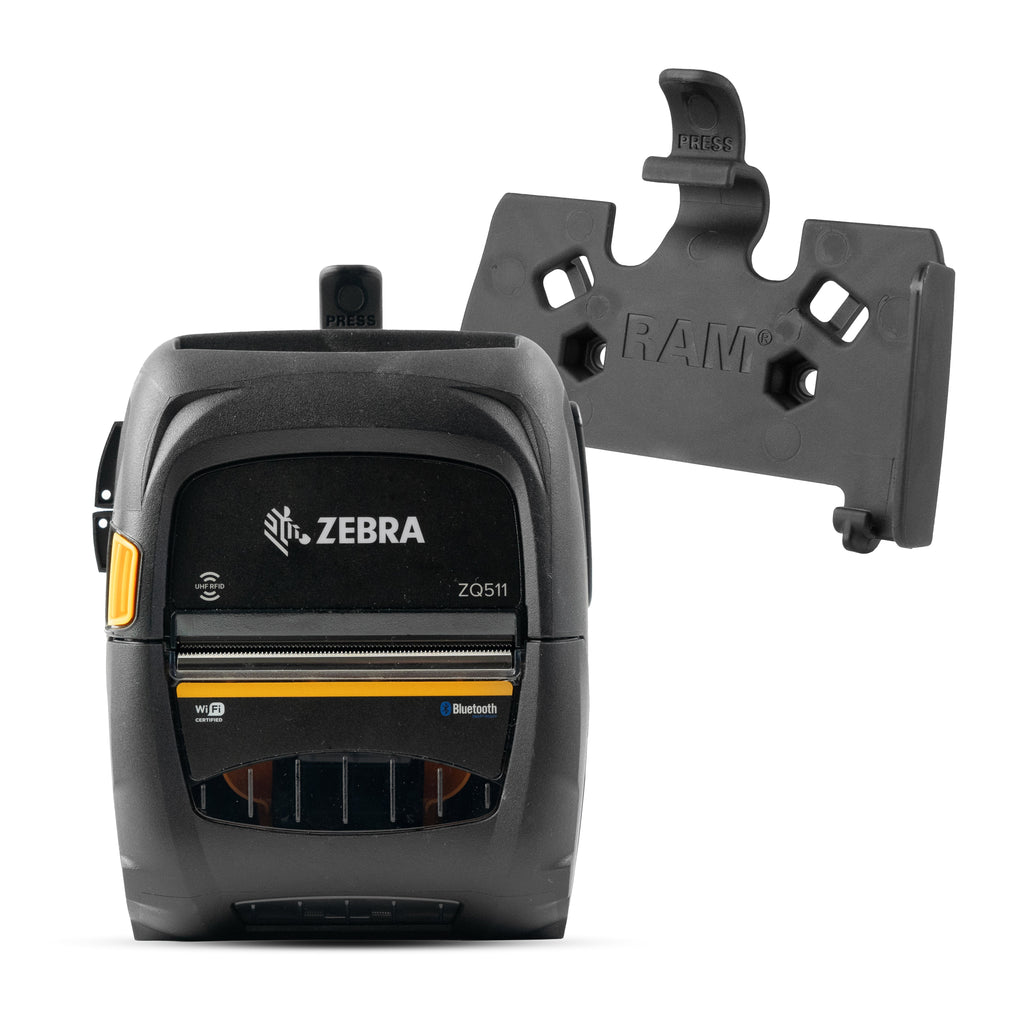 RAM-HOL-ZE29U:RAM-HOL-ZE29U_1:RAM® Quick Release Printer Holder for Zebra ZQ511 Series