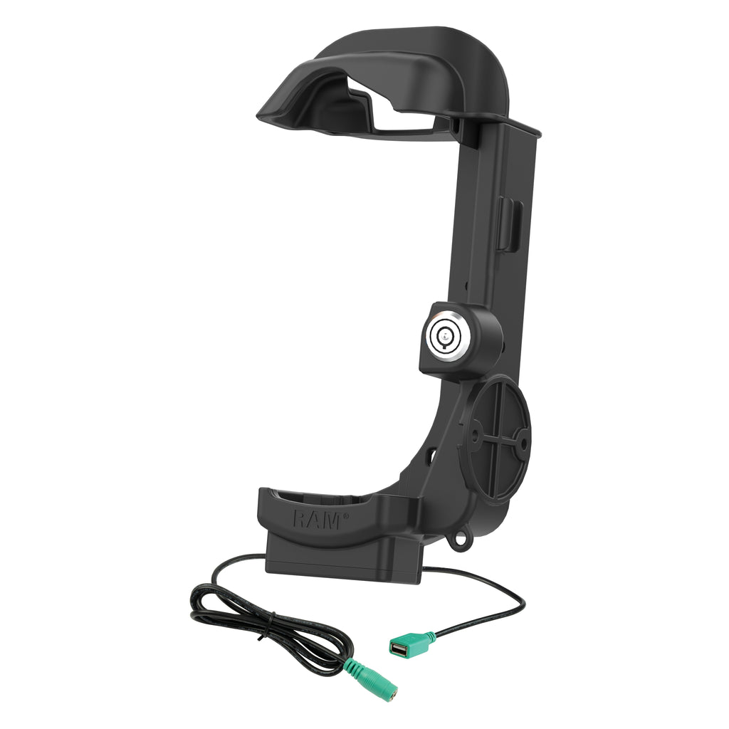 RAM-HOL-ZE32PDLU:RAM-HOL-ZE32PDLU_1:RAM® Locking Powered Dock + Single USB-A for Zebra MC9400 & MC9300