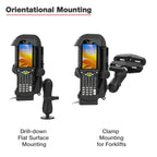 RAM-HOL-ZE32PHU:RAM-HOL-ZE32PHU_1:RAM® Powered Dock for Zebra MC9400 & MC9300 - Heated Pins