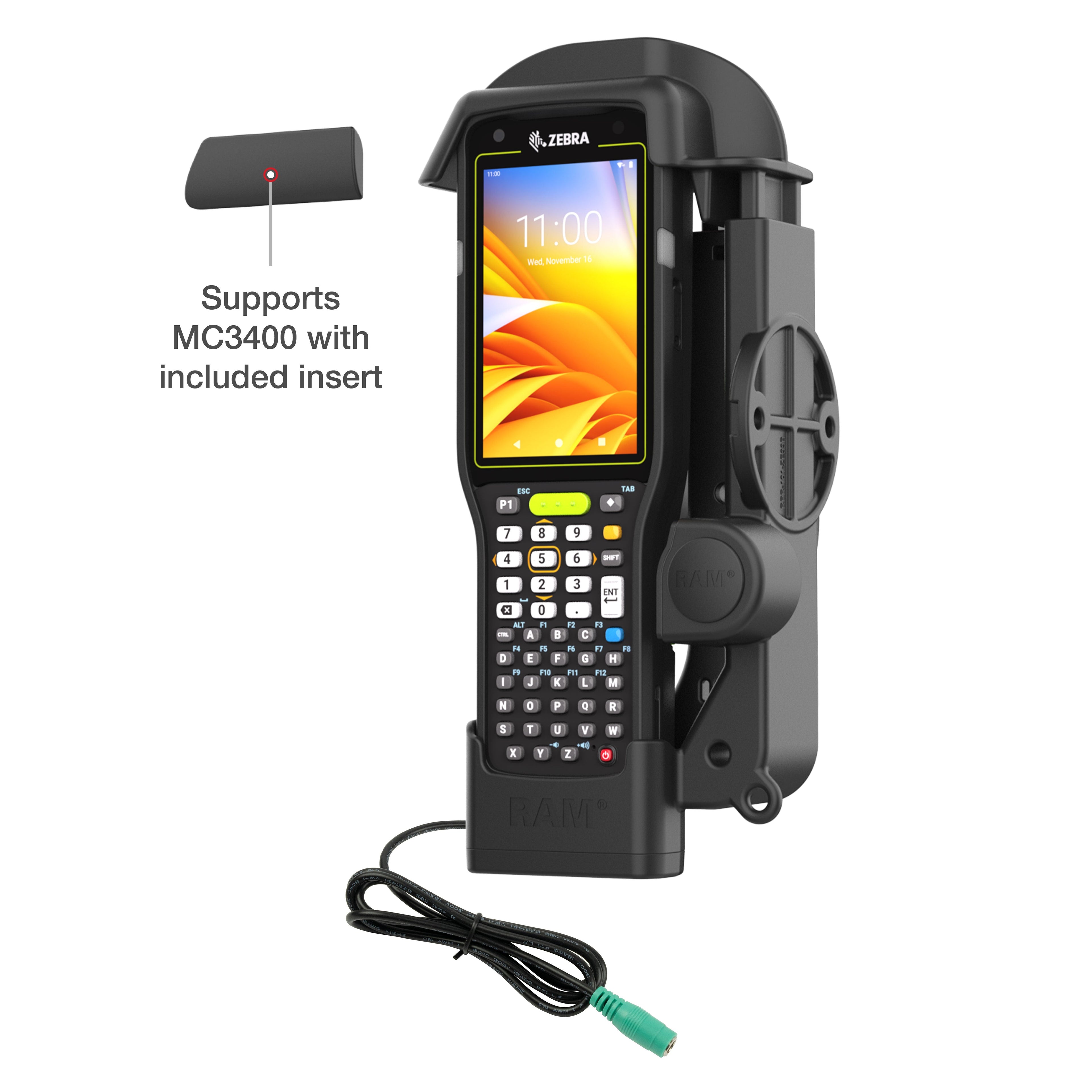RAM-HOL-ZE33PU:RAM-HOL-ZE33PU_1:RAM® Powered Dock for Zebra MC3300/3400/3450