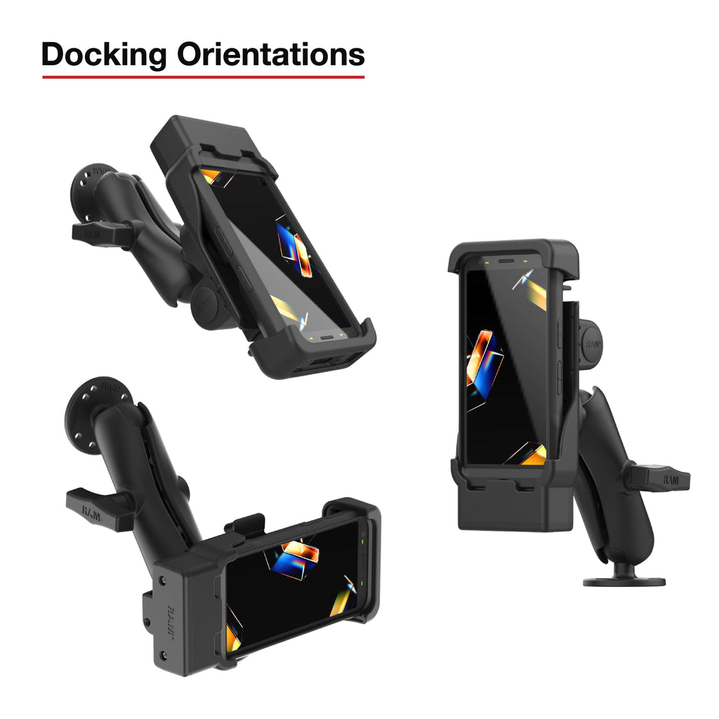 RAM-HOL-ZE41-2U:RAM-HOL-ZE41-2U_1:RAM® Powered Dock with Pogo Pins for Zebra TC501