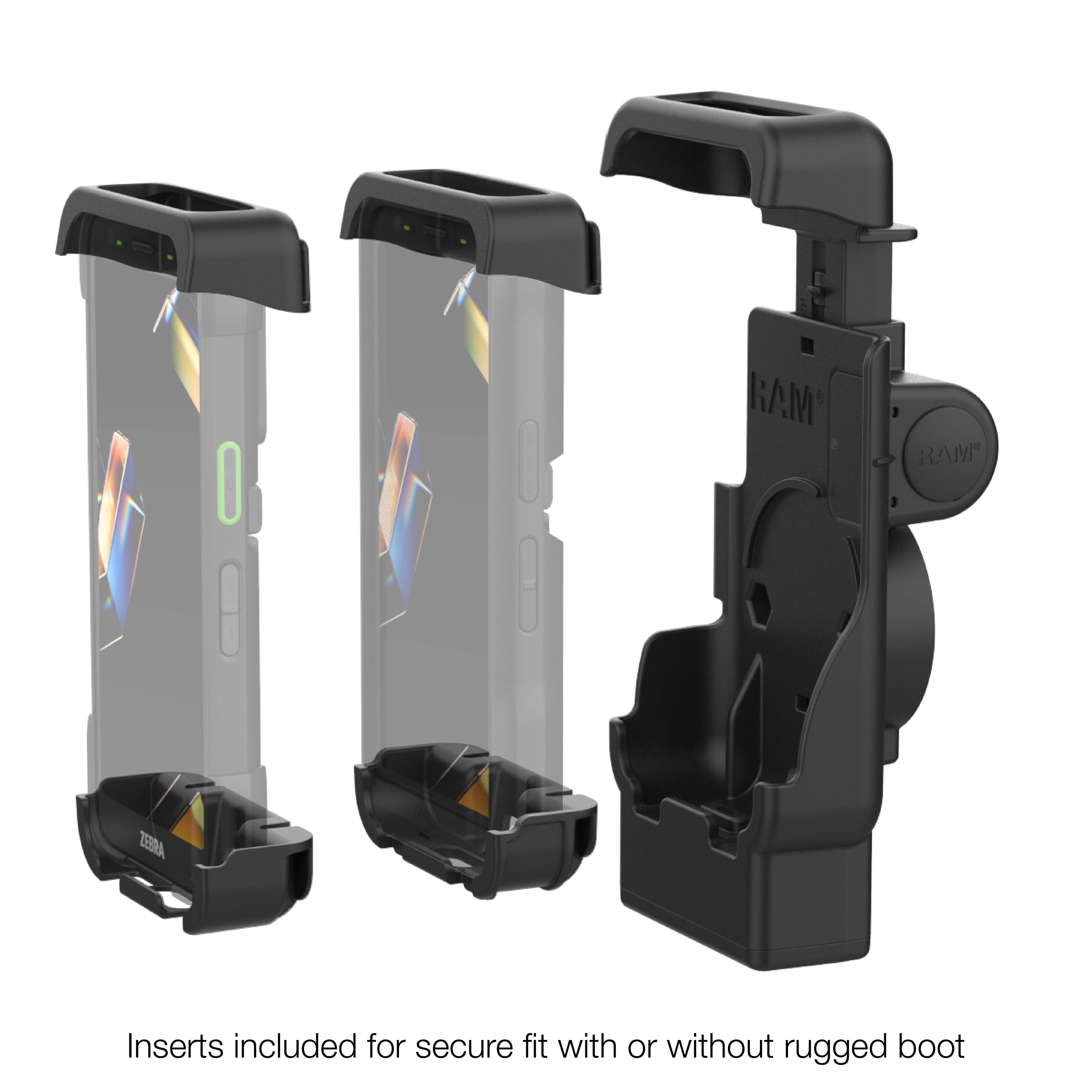 RAM-HOL-ZE41-NPU:RAM-HOL-ZE41-NPU_1:RAM® Spring-Loaded Holder for Zebra TC501 & TC701