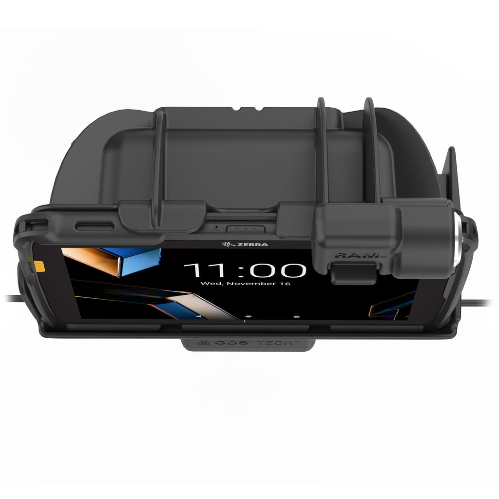 RAM-HOL-ZE44PD2LU:RAM-HOL-ZE44PD2LU_1:Locking RAM® Tough-Dock™ Power + Dual USB for Zebra ET401 8"