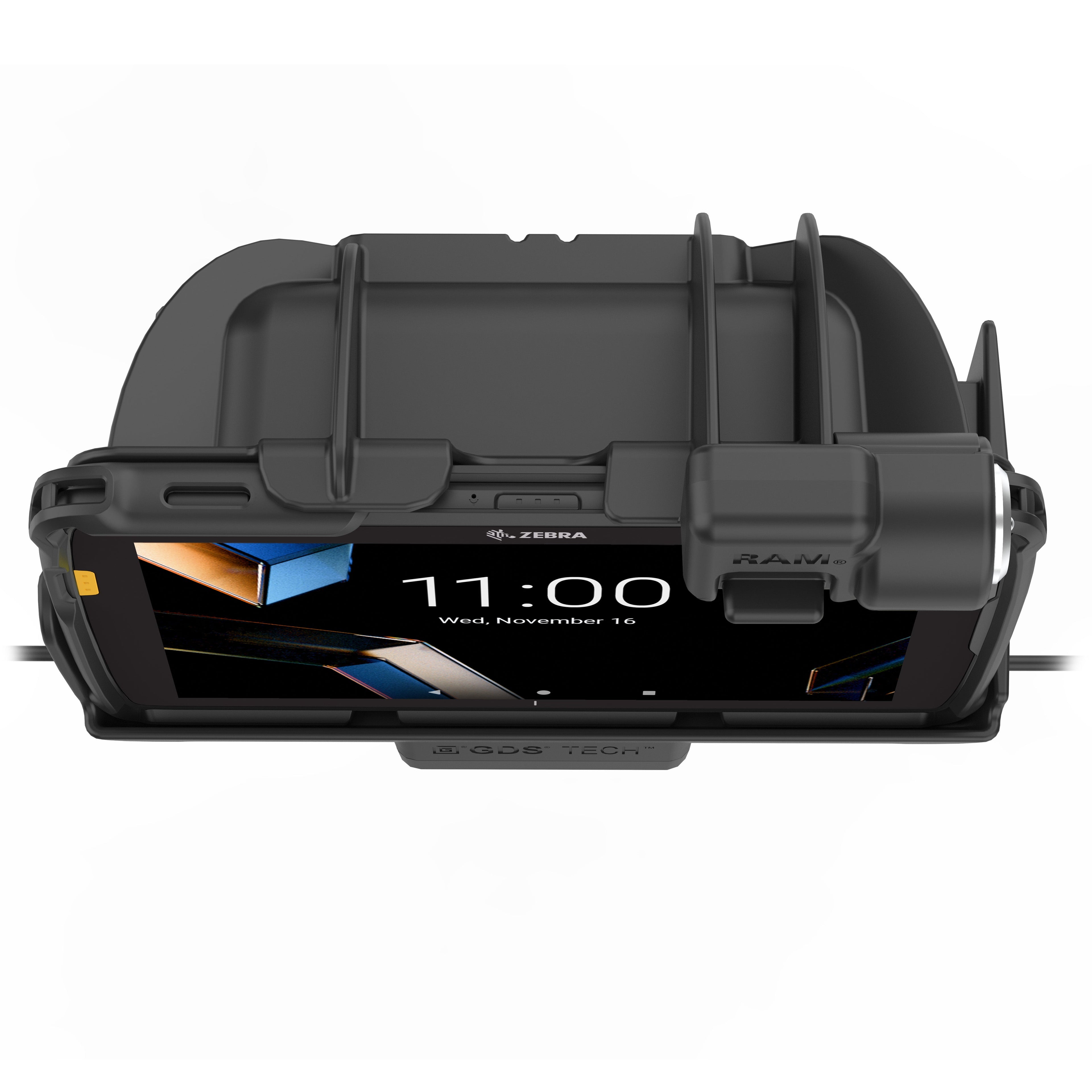 RAM-HOL-ZE44PD2LU:RAM-HOL-ZE44PD2LU_1:Locking RAM® Tough-Dock™ Power + Dual USB for Zebra ET401 8"