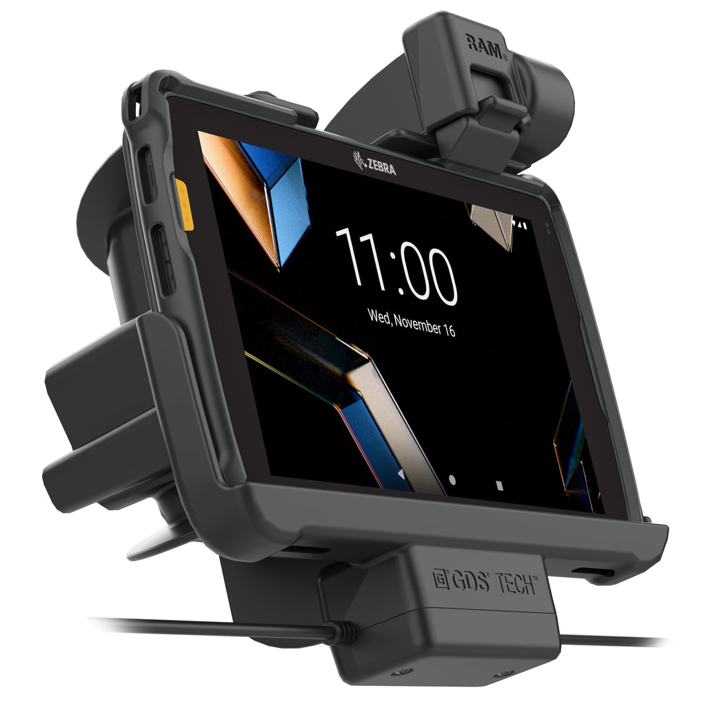 RAM-HOL-ZE44PDLU:RAM-HOL-ZE44PDLU_1:Locking RAM® Tough-Dock™ Power + Data for Zebra ET401 8"