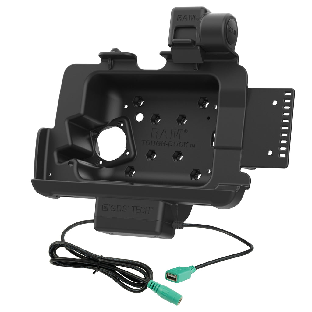 RAM-HOL-ZE44PDU:RAM-HOL-ZE44PDU_1:RAM® Tough-Dock™ Power + Data with Latch for Zebra ET401 8"
