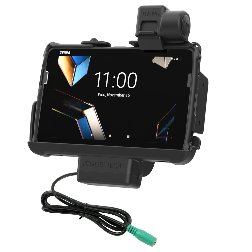 RAM-HOL-ZE44PU:RAM-HOL-ZE44PU_1:RAM® Tough-Dock™ with Latch for Zebra ET401 8"