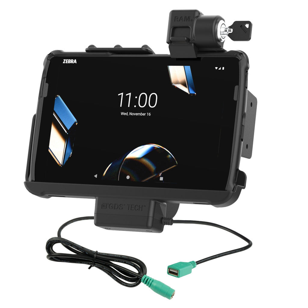 RAM-HOL-ZE45PDLU:RAM-HOL-ZE45PDLU_1:Locking RAM® Tough-Dock™ Power + Data for Zebra ET401 10"