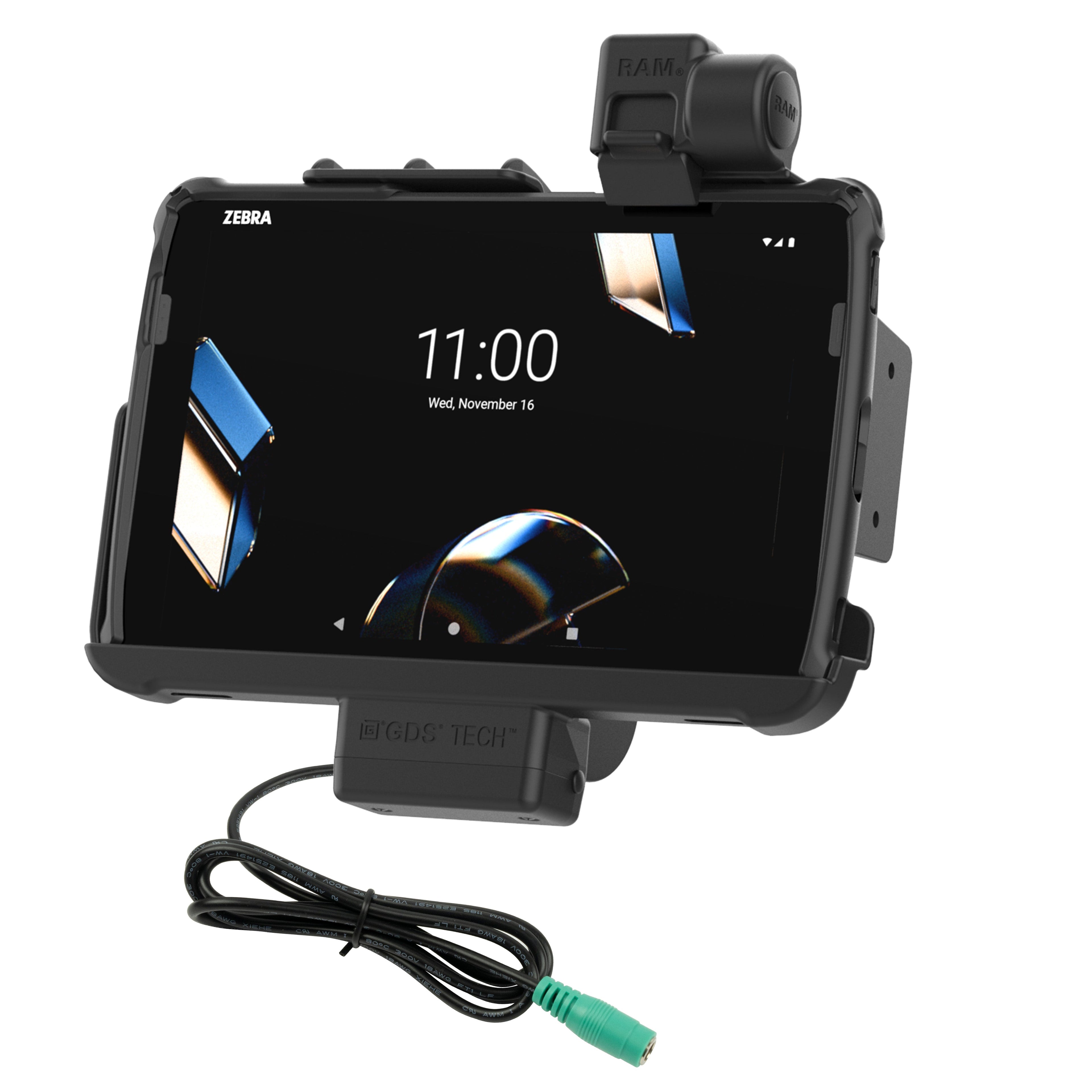 RAM-HOL-ZE45PU:RAM-HOL-ZE45PU_1:RAM® Tough-Dock™ with Latch for Zebra ET401 10"