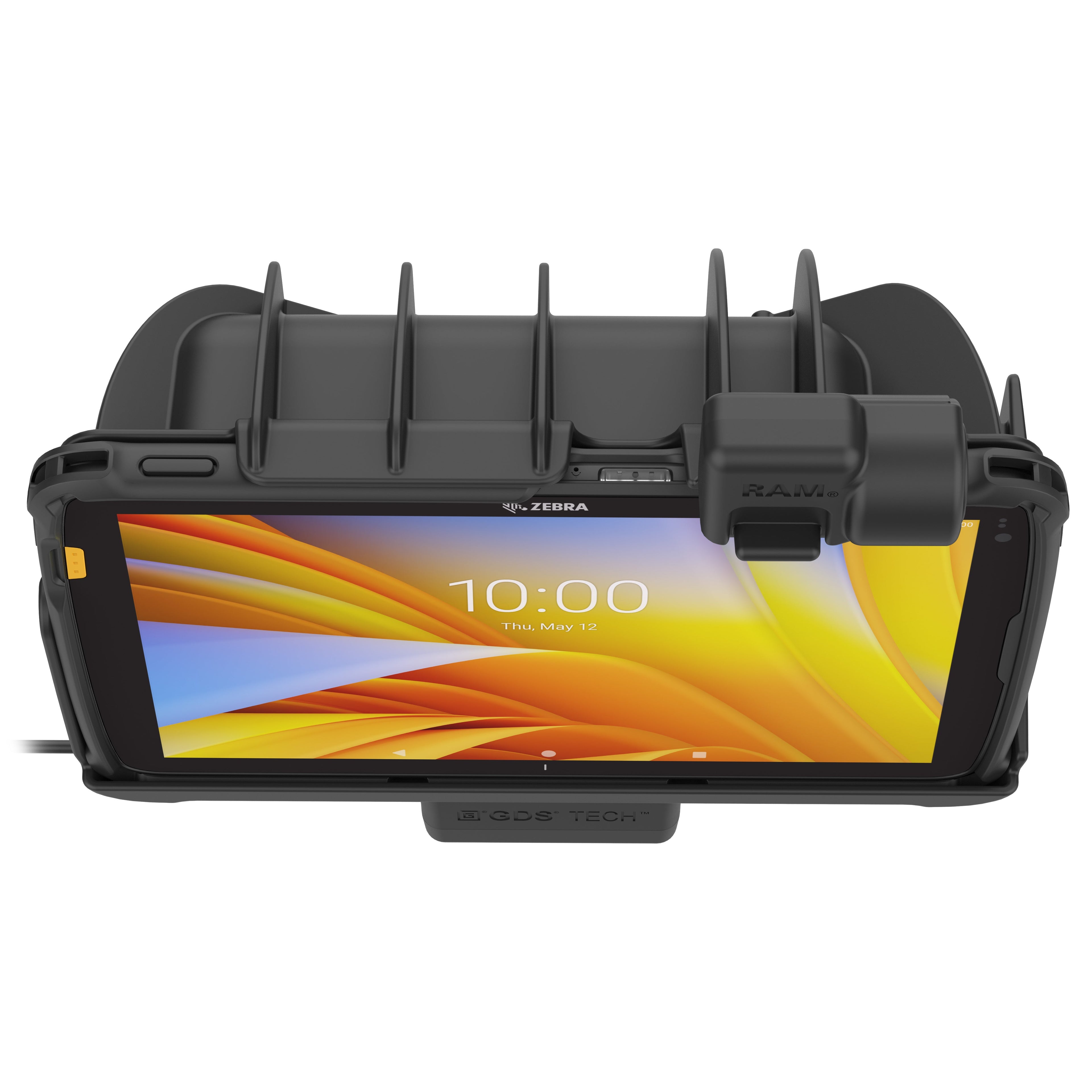 RAM-HOL-ZE45PU:RAM-HOL-ZE45PU_1:RAM® Tough-Dock™ with Latch for Zebra ET401 10"