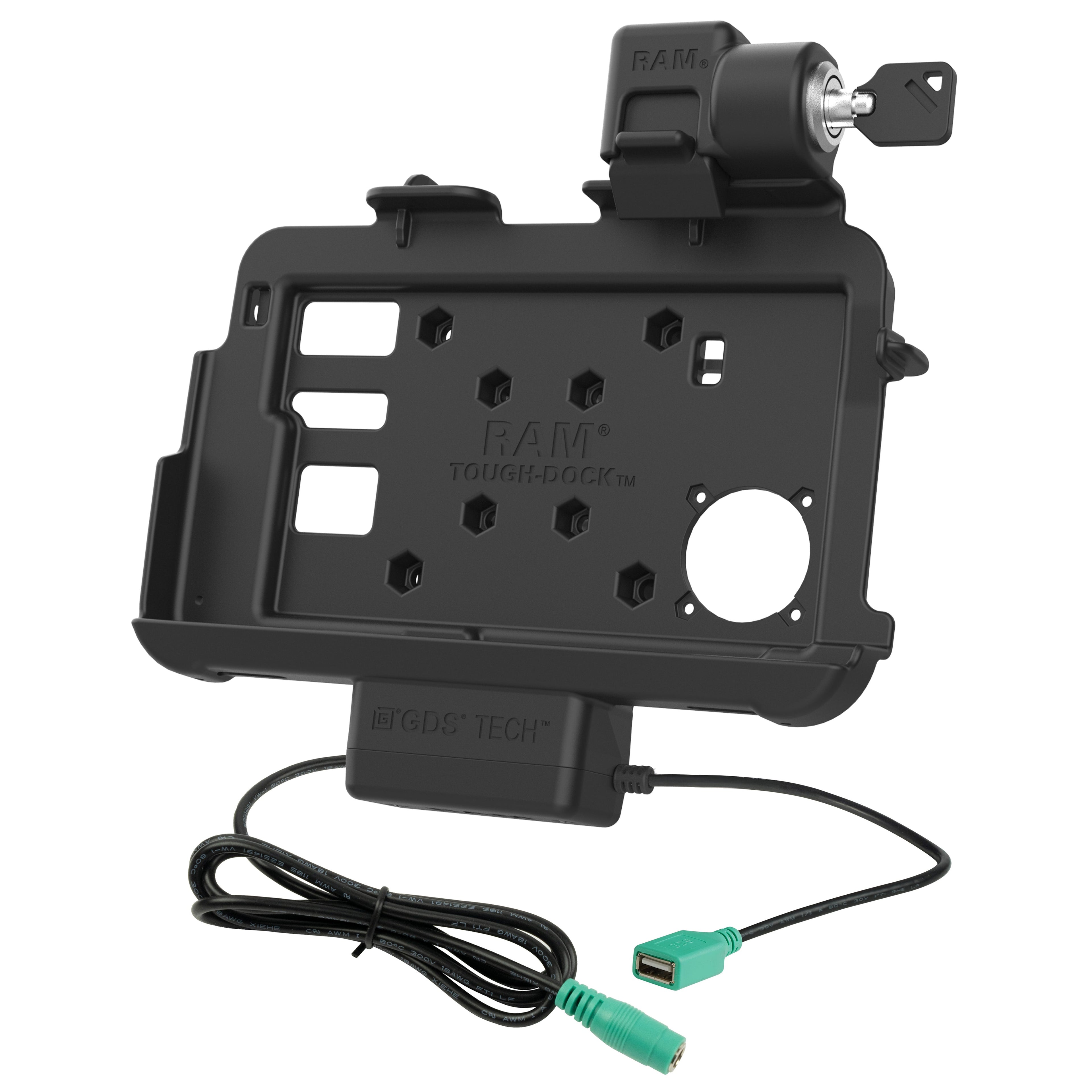 RAM-HOL-ZE46PDLU:RAM-HOL-ZE46PDLU_1:Locking RAM® Thin-Dock + Data for Zebra ET401 8"