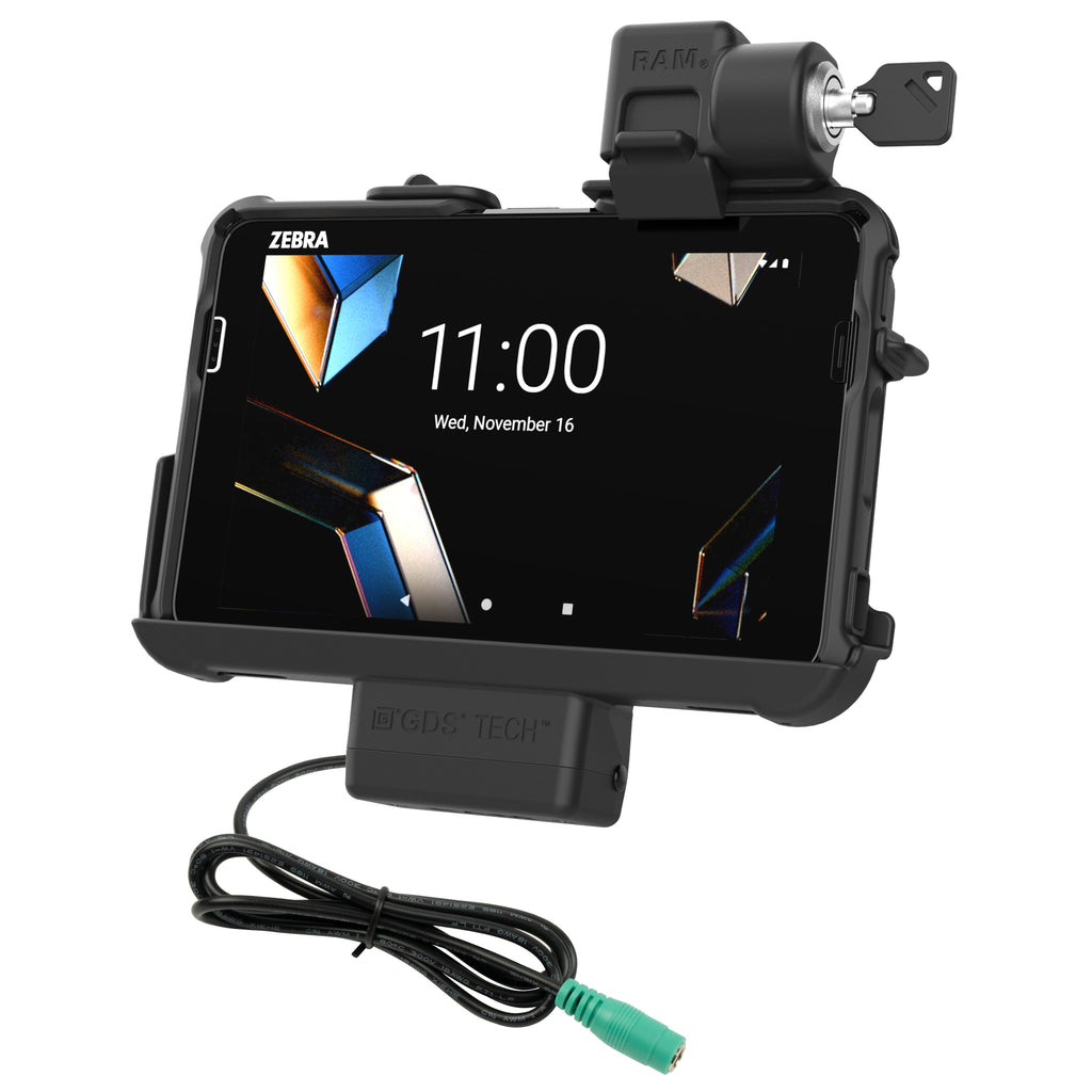 RAM-HOL-ZE46PLU:RAM-HOL-ZE46PLU_1:Locking RAM® Thin-Dock™ for Zebra ET401 & ET4x 8"