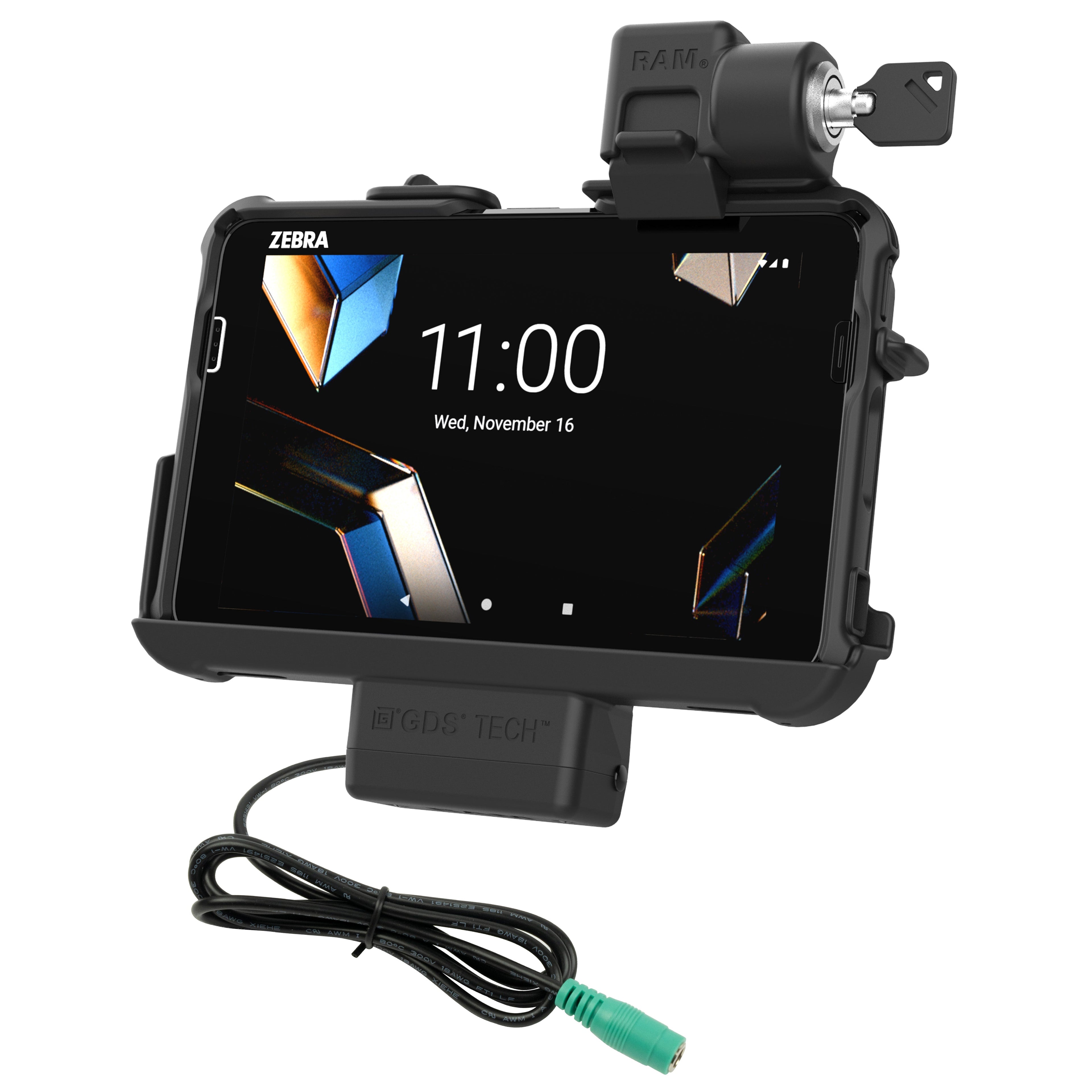 RAM-HOL-ZE46PLU:RAM-HOL-ZE46PLU_1:Locking RAM® Thin-Dock™ for Zebra ET401 & ET4x 8"