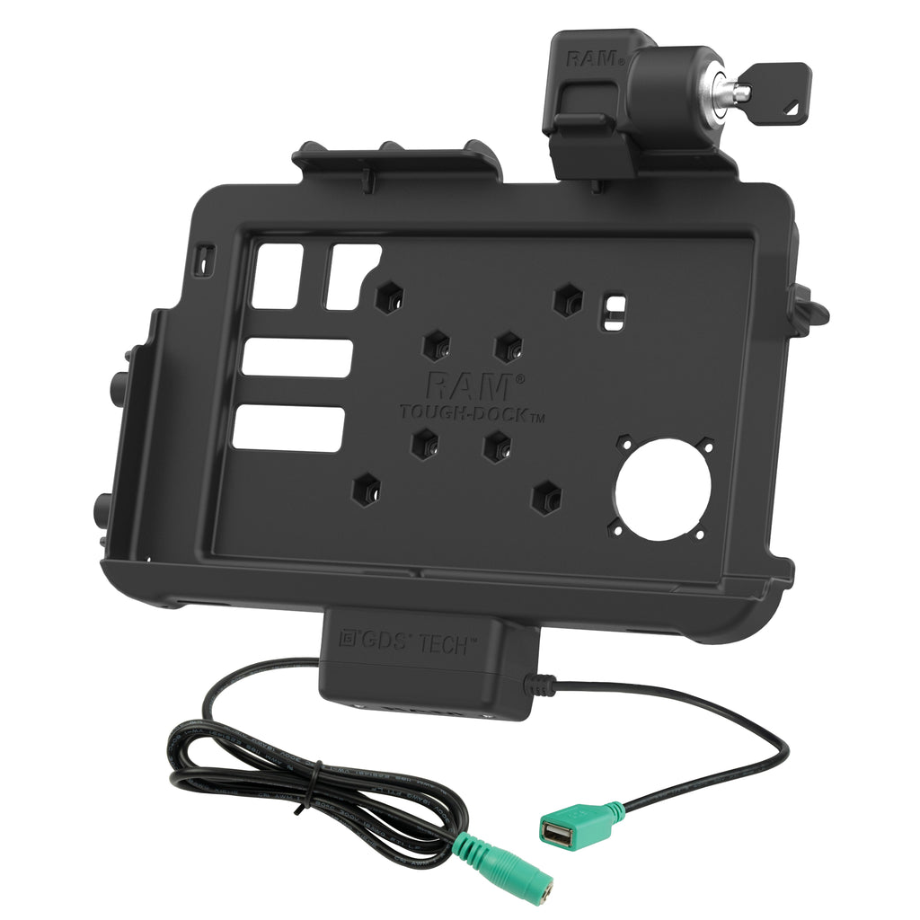 RAM-HOL-ZE47PDLU:RAM-HOL-ZE47PDLU_1:Locking RAM® Thin-Dock™ + Data for Zebra ET401 10"