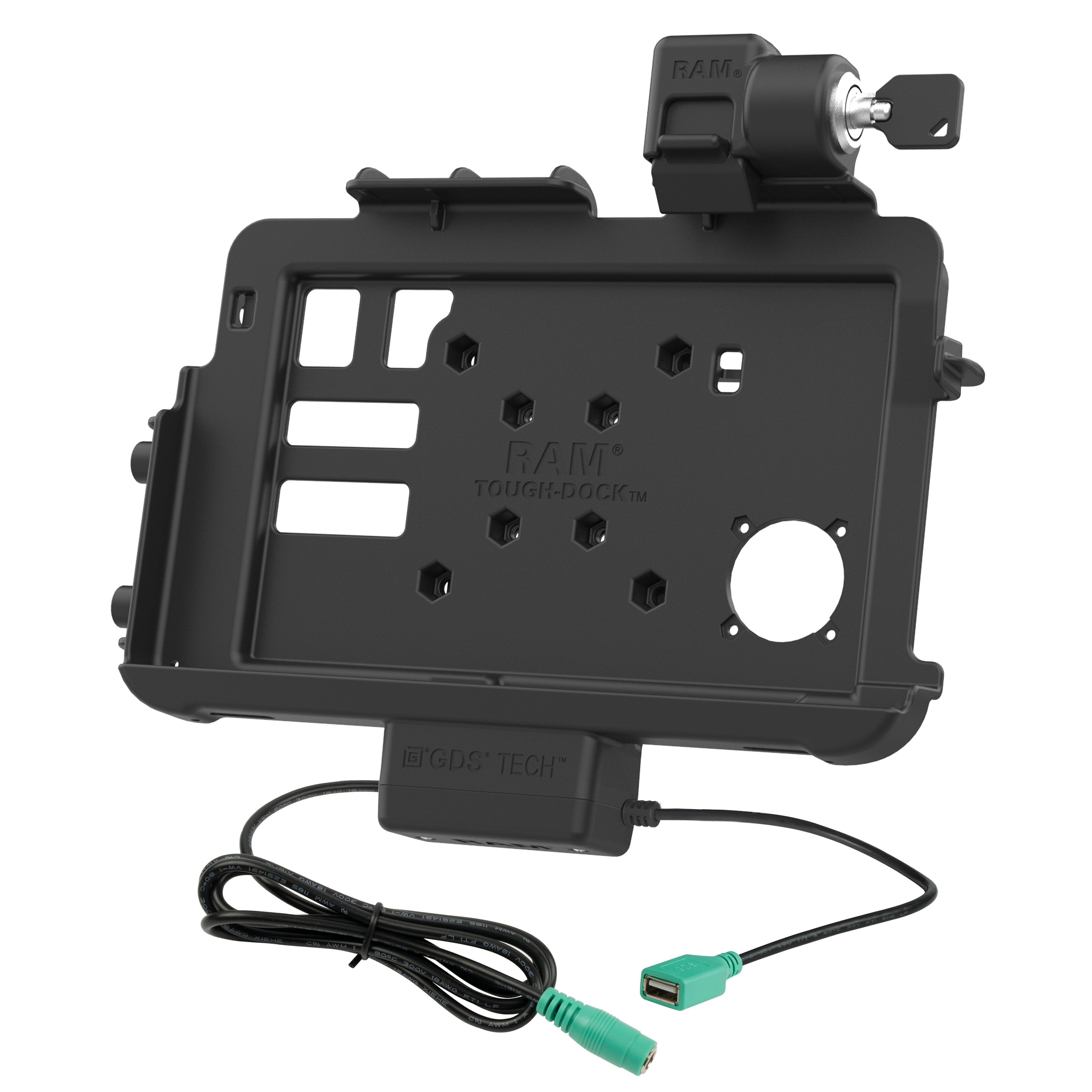 RAM-HOL-ZE47PDLU:RAM-HOL-ZE47PDLU_1:Locking RAM® Thin-Dock™ + Data for Zebra ET401 10"