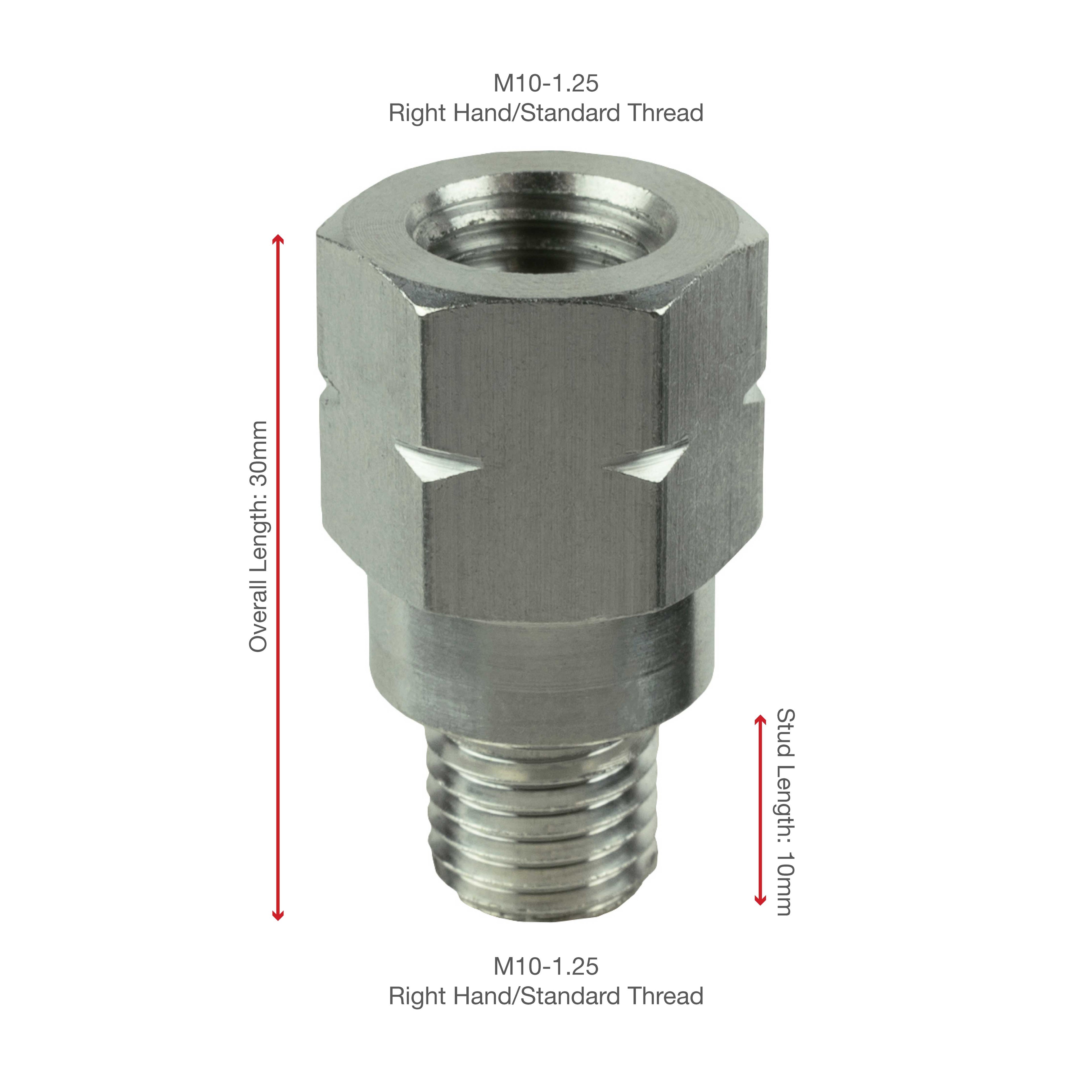 RAM-M10125-TE:RAM-M10125-TE_1:RAM® M10-1.25 Thread Extension - 20mm Long