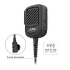 RAM-RSM-SNM1:RAM-RSM-SNM1_1:RAM® Remote Speaker Mic with Sonim SecureAudio Connector