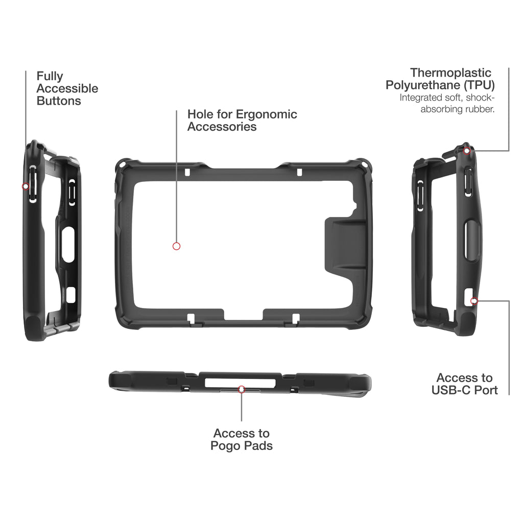 RAM-SKIN-ZE44:RAM-SKIN-ZE44_1:RAM® Skin™ for Zebra ET401 8" Enterprise Tablet
