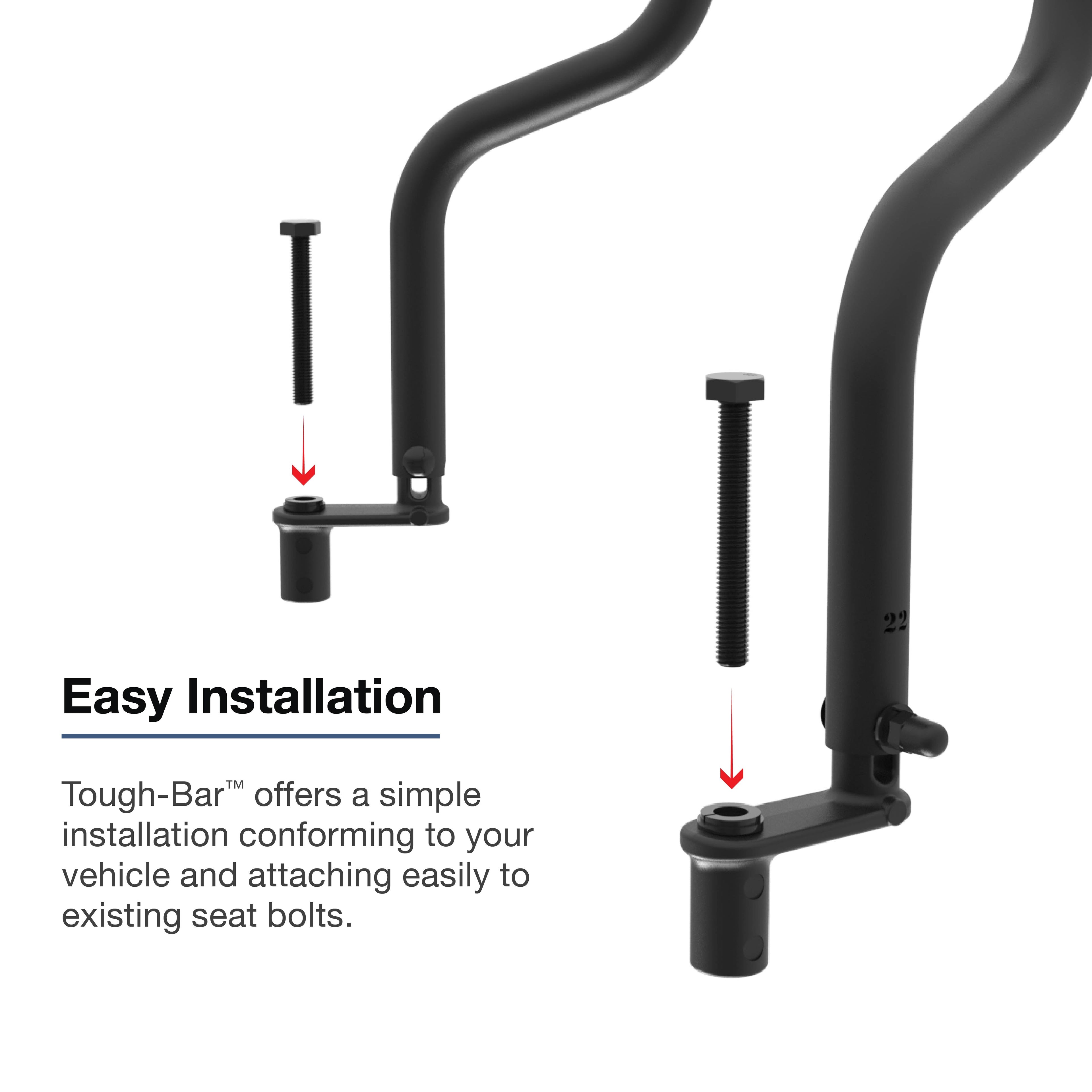 RAM-TB-22:RAM-TB-22_1:RAM® Tough-Bar™ for '25-26 Ford Interceptor - Setina Console & 8" Screen