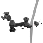 RAM-TB-471-SW2BU:RAM-TB-471-SW2BU_1:RAM® 90-Degree Dual Swing Arm Mount with Ball for Tough-Bar™