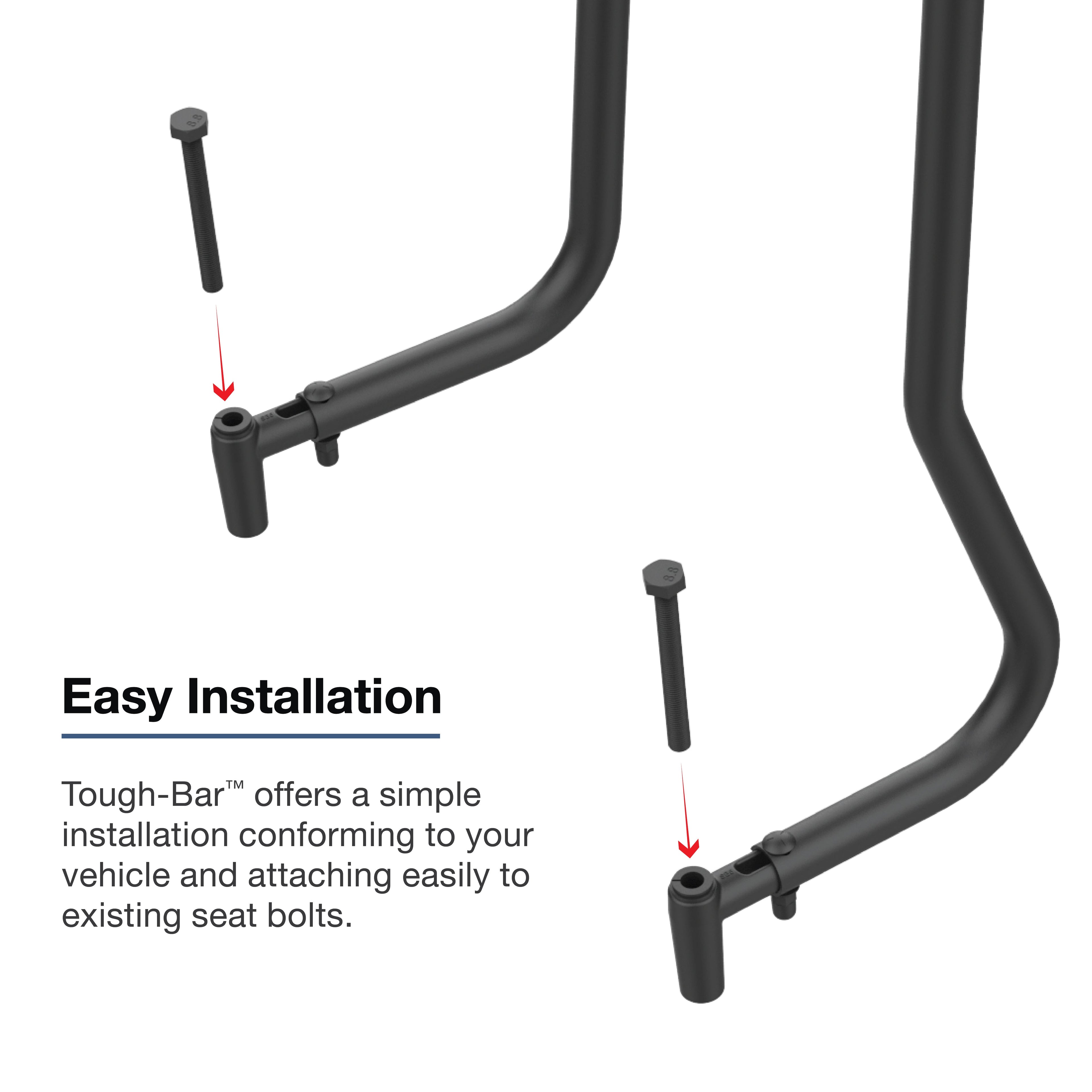 RAM-TB-47:RAM-TB-47_1:RAM® Tough-Bar™ for '25-26 Toyota 4Runner & '24-26 Tacoma - 8" Display