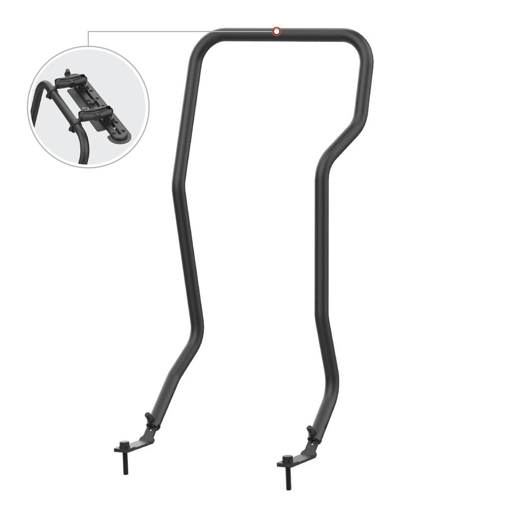 RAM-TB-9-DT-204-TRA1:RAM-TB-9-DT-204-TRA1_1:RAM® Tough-Bar™ for '18-23 Jeep Gladiator & Wrangler with Tough-Track™
