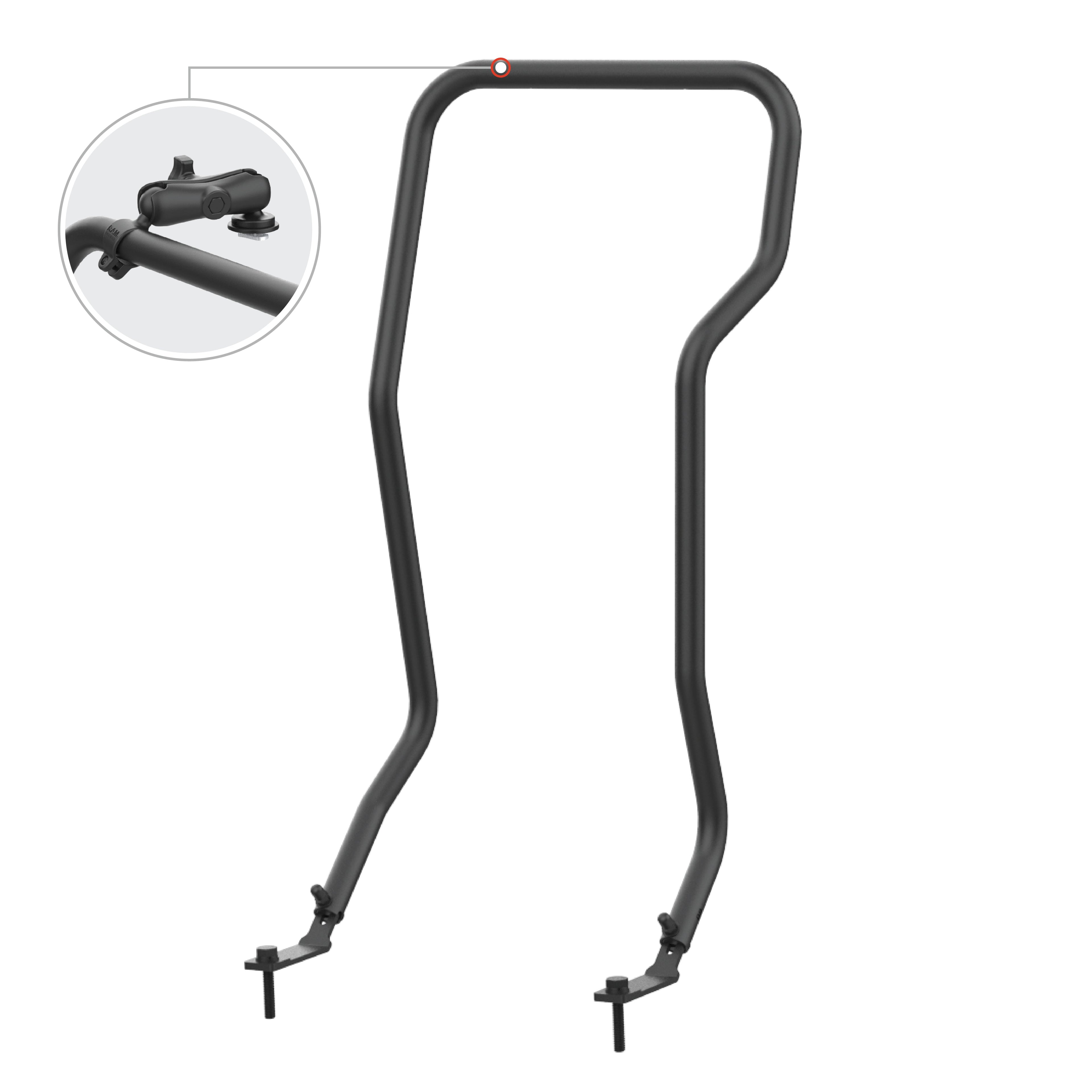 RAM-TB-9-TRA1:RAM-TB-9-TRA1_1:RAM® Tough-Bar™ for '18-23 Jeep Gladiator & Wrangler with Track Ball™