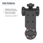 RAM-TB-FH1-1P1U:RAM-TB-FH1-1P1U_1:RAM® Friction Hinge Mount with AMPS Bracket for Tough-Bar™