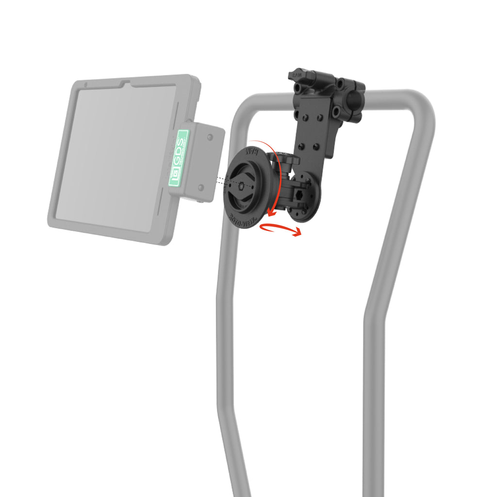 RAM-TB-FH1-PV4-ROTO1U:RAM-TB-FH1-PV4-ROTO1U_1:RAM® Friction Hinge Mount for Tough-Bar™ with Roto-View™ & Pivot Feature