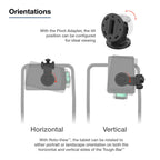 RAM-TB-FH1-PV4-ROTO1U:RAM-TB-FH1-PV4-ROTO1U_1:RAM® Friction Hinge Mount for Tough-Bar™ with Roto-View™ & Pivot Feature