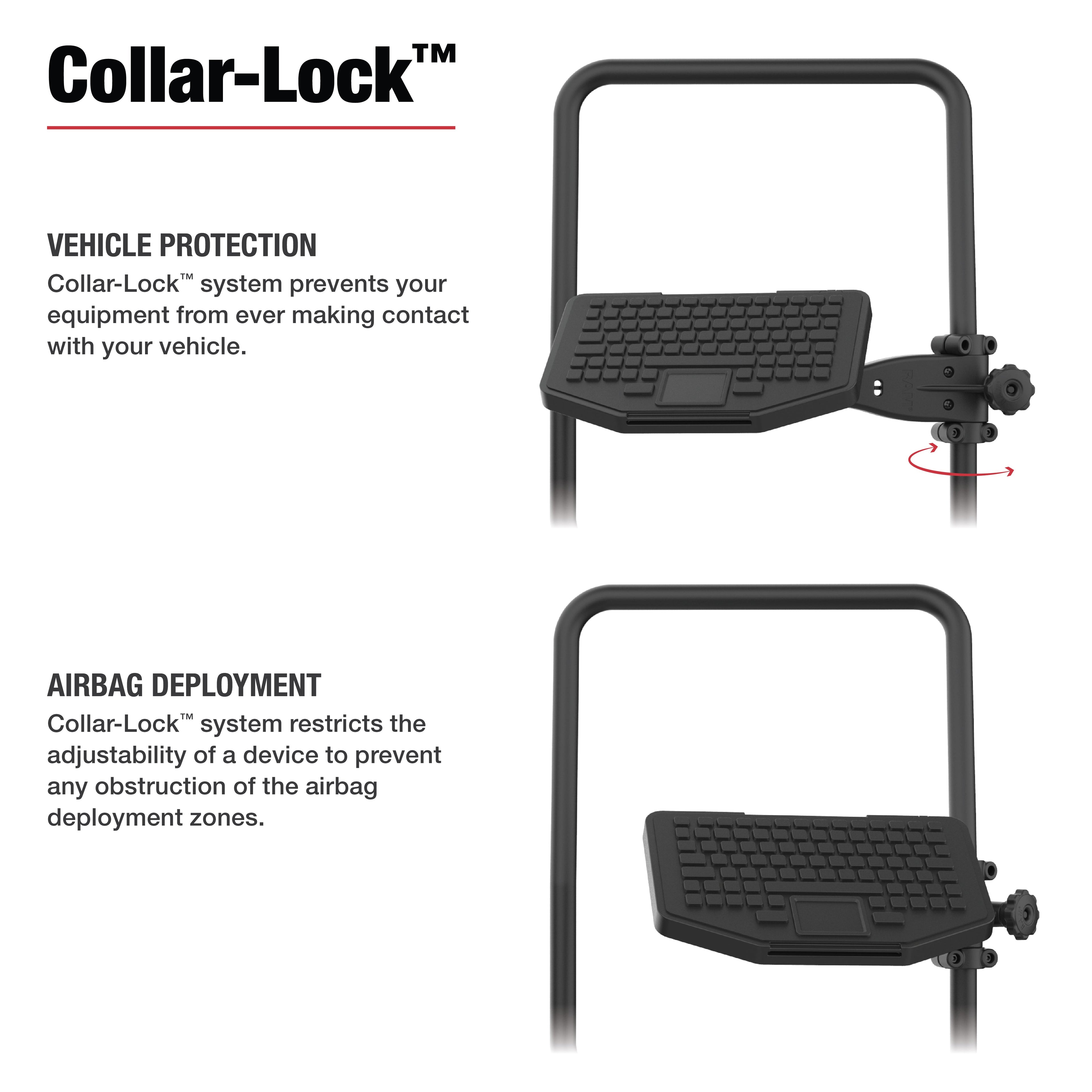 RAM-TB-FHA1-1BU:RAM-TB-FHA1-1BU_1:RAM® Friction Hinge 10" Socket Arm with Ball for Tough-Bar™