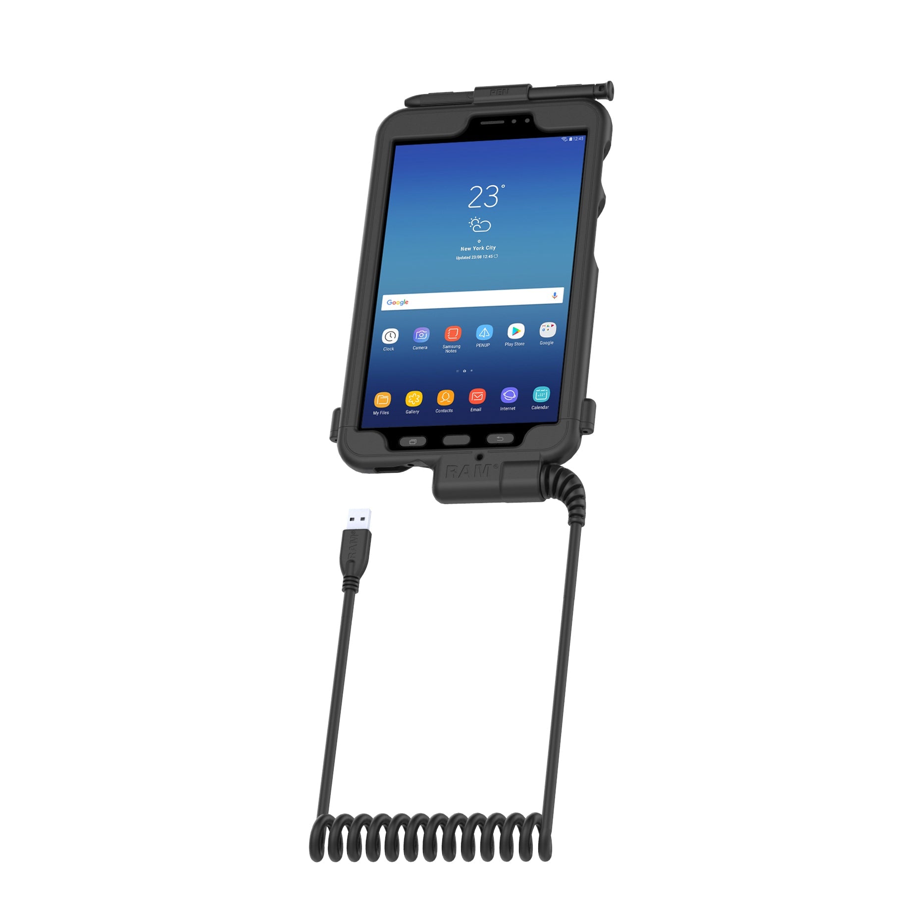 RAM-TC-SAM29U:RAM-TC-SAM29U_1:RAM® Tough-Case™ with USB-A for Samsung Tab Active5 & 3 + More