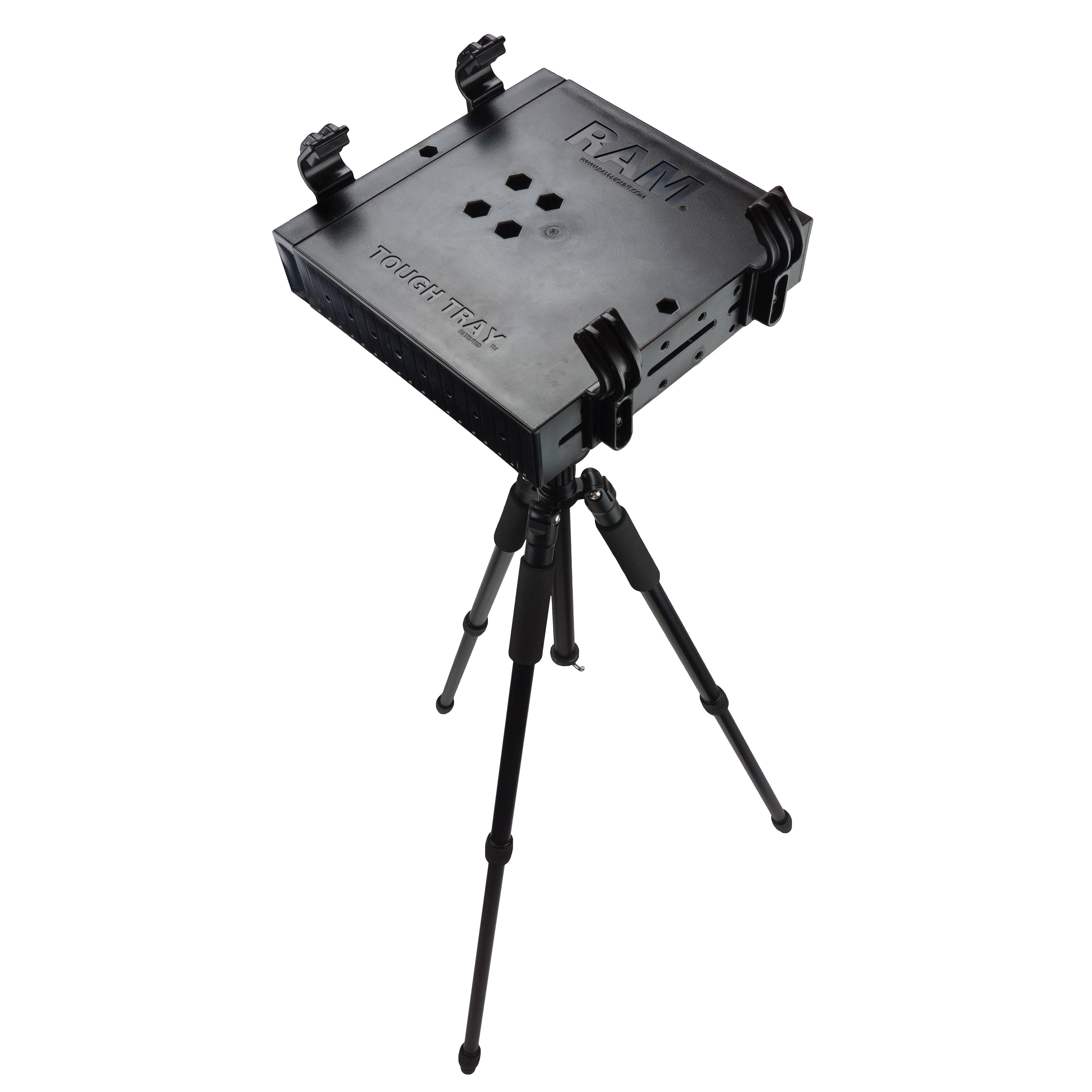 RAM-TRIPOD1-234-3:RAM-TRIPOD1-234-3_1:RAM® Tough-Tray™ Laptop Holder with Adjustable Tripod