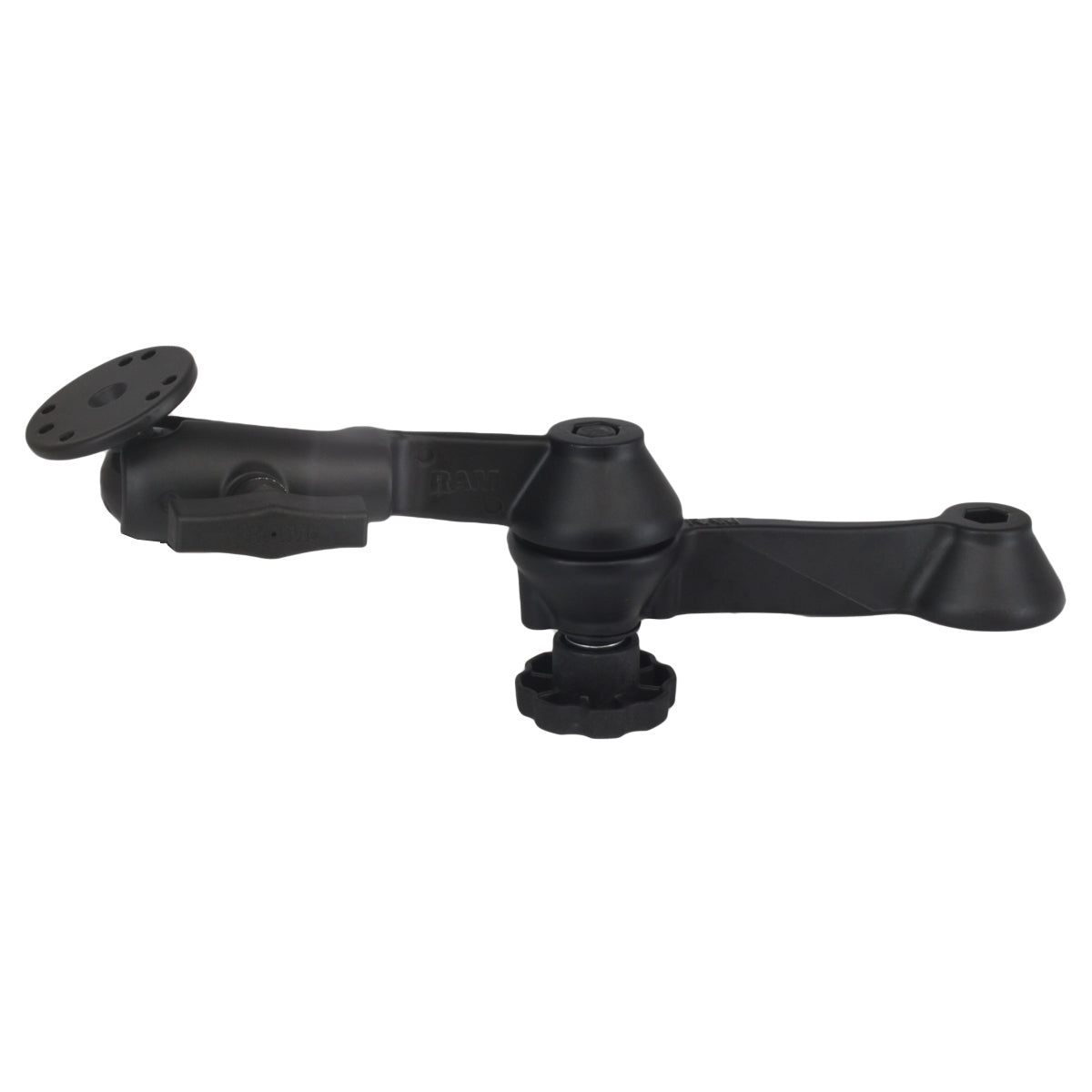 RAM-VB-109-1U:RAM-VB-109-1U_1:RAM® 12" Long Double Swing Arm with Round Plate