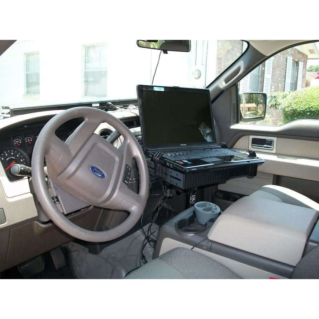 RAM-VB-109-SW1:RAM-VB-109-SW1_1:RAM® No-Drill™ Laptop Mount for '04-14 Ford F-150 + More