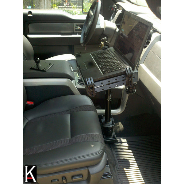 RAM-VB-109A-SW1:RAM-VB-109A-SW1_1:RAM® Laptop Mount with Adjust-A-Pole™ for '04-14 Ford F-150 + More