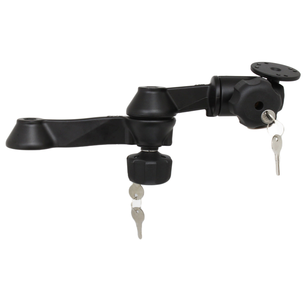 RAM-VB-110-1LU:RAM-VB-110-1LU_1:RAM® 12" Locking Double Swing Arm with Round Plate