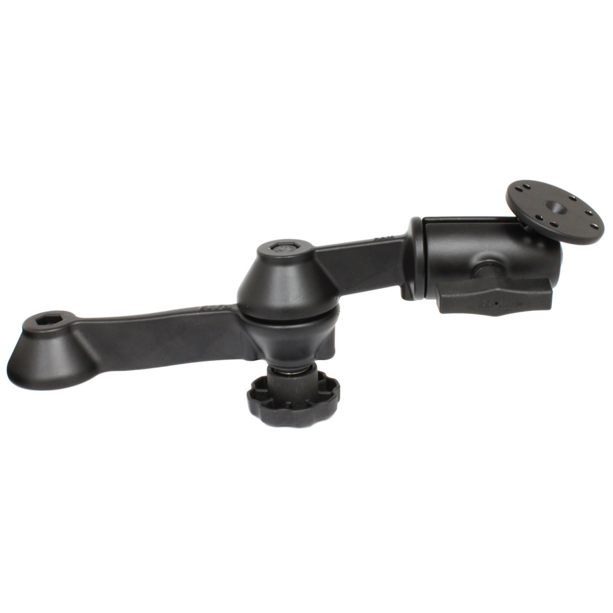 RAM-VB-110-1U:RAM-VB-110-1U_1:RAM® 12" Double Swing Arm with Round Plate - C Size