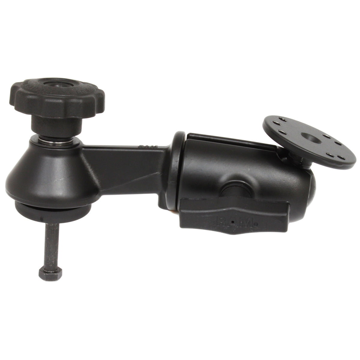 RAM-VB-110-5U:RAM-VB-110-5U_1:RAM® 6" Single Swing Arm with Round Plate, Bolt & Knob