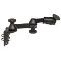 RAM-VB-110V-1U:RAM-VB-110V-1U_1:RAM® Vertical Rail Mount with 12" Double Swing Arms and Round Plate