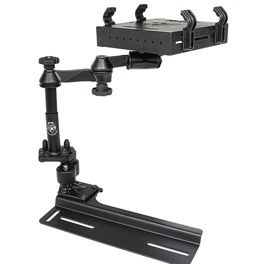 RAM-VB-146-SW1:RAM-VB-146-SW1_1:RAM® No-Drill™ Laptop Mount for '96-07 Dodge Grand Caravan + More